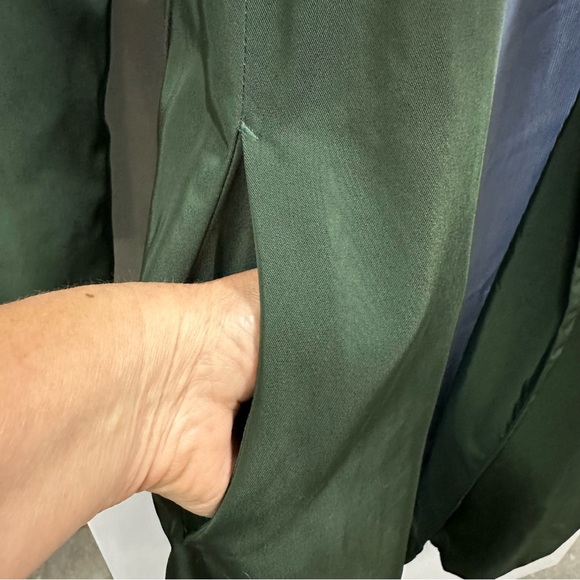 Zara Basic Green Belted Open Front Trench Coat with Pockets Womens XS - Picture 11 of 15